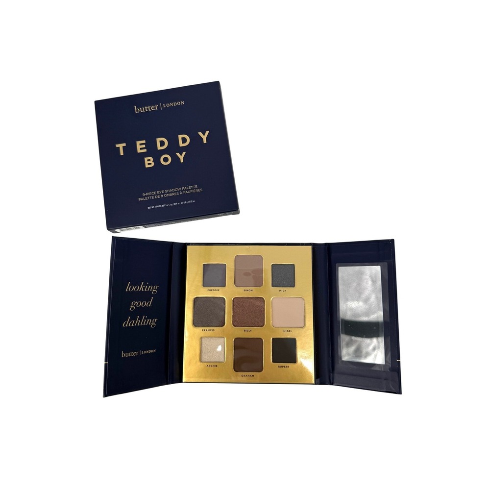 NEW butter LONDON Teddy Boy 9-Piece Eye Shadow Palette Neutral Matte Shimmer